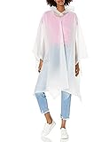 totes Unisex Rain Poncho, lightweight, reusable, and packable on the go rain protection, Clear, One Size