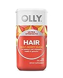 OLLY Ultra Strength Hair Softgels, Supports Hair Strength, Health and Growth, Biotin, Keratin, Vitamin D, B12, Hair Supplement, 30 Day Supply - 30 Count (Packaging May Vary