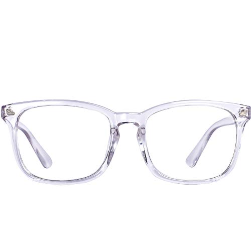 Maxjuli Blue Light Blocking Glasses,Computer Reading/Gaming/TV/Phones Glasses for Women Men(Transparent)