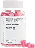 Hello Lovely! Hair Vitamins Gummies with Biotin 5000 mcg Vitamin E & C Support Hair Growth, Premium Vegetarian Non-GMO, for Stronger Beautiful Hair & Nails, Biotin Gummies Supplement - 60 Gummy Bears