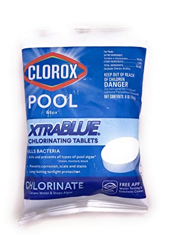 Clorox Pool&Spa 23000CLX XtraBlue 3' Long Lasting Chlorinating Tablet, White