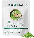 Jade Leaf Matcha Organic Ceremonial Green Tea Powder - Teahouse Edition - Premium First Harvest Ceremonial Grade- Authentic Japanese Origin (1.06 Ounce Pouch)