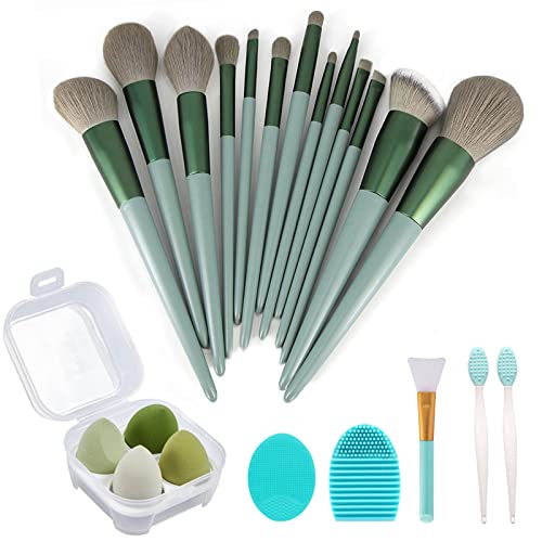 Makeup Brushes 22 Pcs Makeup Kit,Foundation Brush Eyeshadow Brush Make up Brushes Set (Green, 22 Piece Set Large)