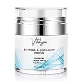 Vitalysin Retinol Cream for Face - Moisturizer with Hyaluronic Acid and Vtamin E, Reduce Wrinkles , Anti -ageing, Smooth the Skin , Promote Cell Turnover with Retinol and Collagen, Unclog Pores, Boost Skin Radiance,For Face Neck -Day & Night ,All Skin Types for Woman and Man