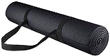 BalanceFrom Go Yoga All Purpose High Density Non-Slip Exercise Yoga Mat with Carrying Strap, 1/4', Black