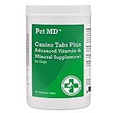 Pet MD - Canine Tabs Plus 365 Count - Advanced Multivitamins for Dogs - Natural Daily Vitamin and Mineral Nutritional Supplement - Liver Flavored Chewable Tablets