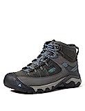 KEEN Women's Targhee 3 Mid Height Waterproof Hiking Boots, Magnet/Atlantic Blue, 8.5