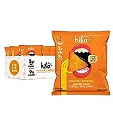 Hilo Life Low Carb Keto Friendly Tortilla Chip Snack Bags, Nacho Cheese, 12 Count, Pack 12 oz