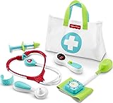 Fisher-Price Doctor Playset Medical Kit 7-Piece Toy for Dress Up and Preschool Pretend Play Ages 3+ Years,White