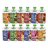 Sprout Organic Baby Food, Stage 2 Pouches, 12 Flavor Fruit Veggie & Grain Variety Sampler, 3.5 Oz (Pack of 12)