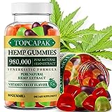 Hemp Gummies Advanced Extra Strength - High Potency Best Sleep Cbdmd Cbdfx CBS CDB Gummy for Adults - Low Sugar Made in USA