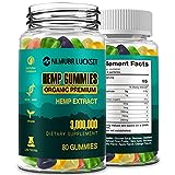 Natural Hemp Gummies Advanced Extra Strength - High Potency Best Sleep Cbdmd Cbdfx CBS CDB Gummy Bear for Adults - Low Sugar Made in USA