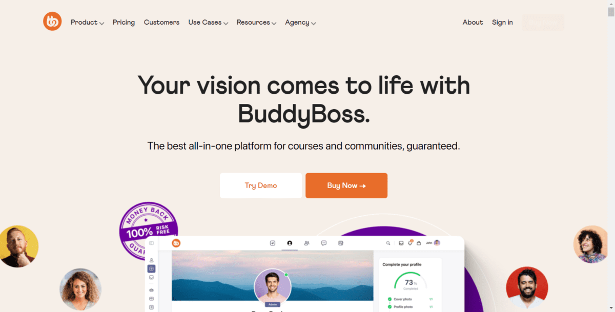 BuddyBoss homepage