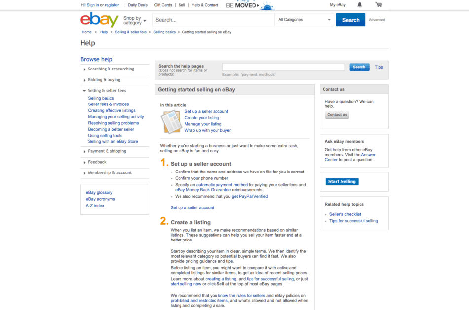 Getting started selling on eBay