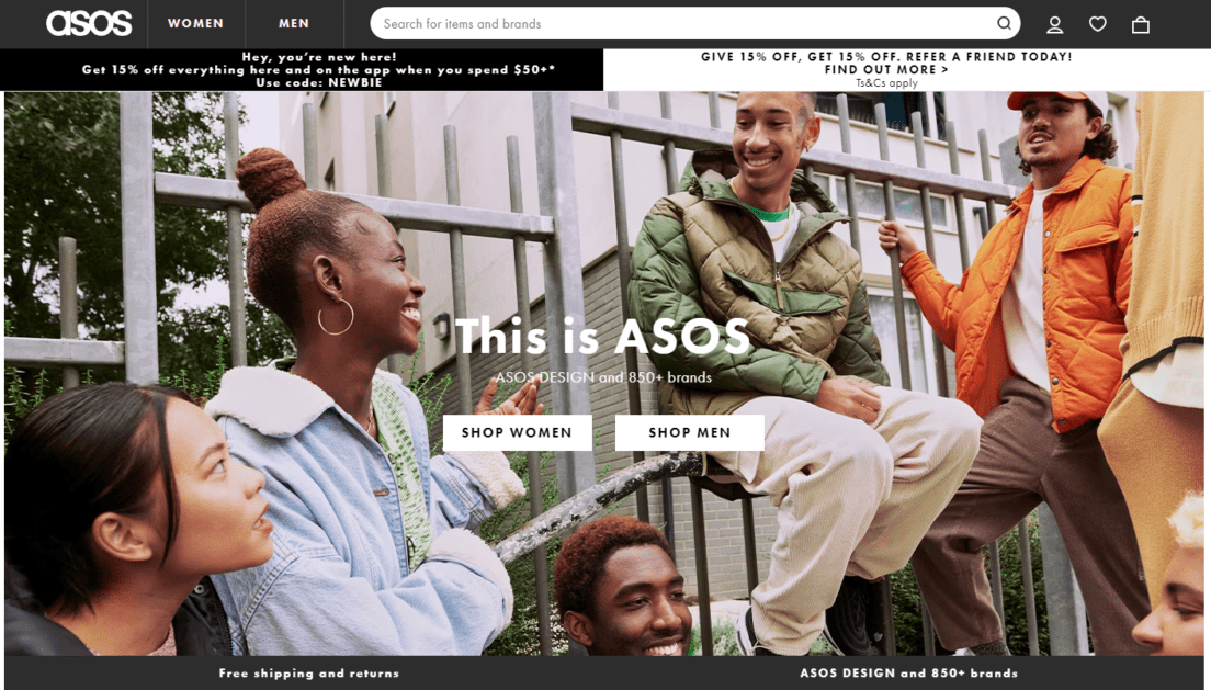 Asos Homepage