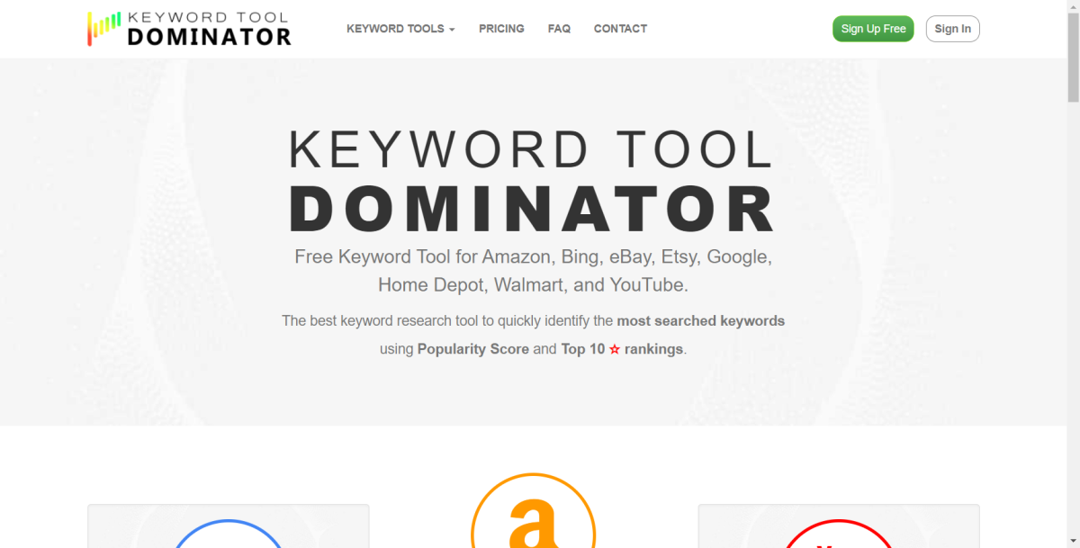 Keyword Dominator Homepage